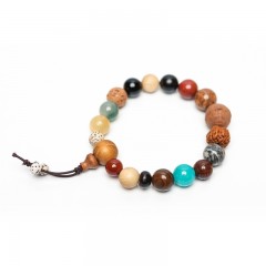 藏汉多宝十八籽手串（五色经幡系列）	1件/盒