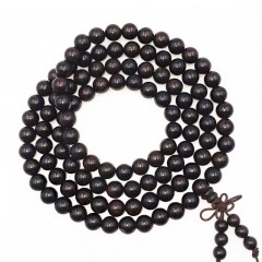 黑檀木圆珠108手串	1件/盒